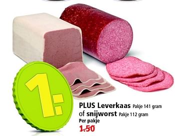 Aanbiedingen Plus leverkaas of snijworst - Huismerk - Plus - Geldig van 10/05/2015 tot 16/05/2015 bij Plus