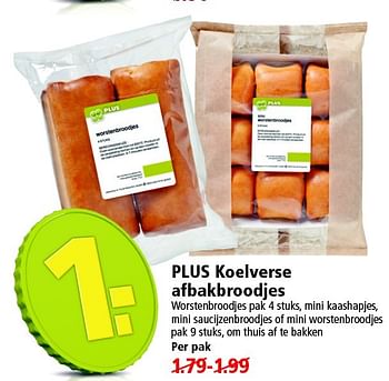 Aanbiedingen Plus koelverse afbakbroodjes - Huismerk - Plus - Geldig van 10/05/2015 tot 16/05/2015 bij Plus