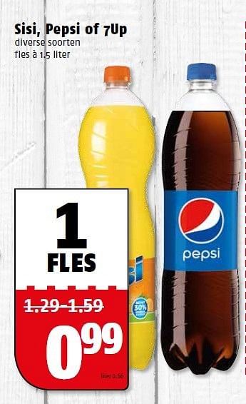 Aanbiedingen Sisi, pepsi of 7up - Pepsi - Geldig van 11/05/2015 tot 17/05/2015 bij Poiesz
