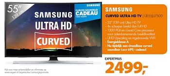 Aanbiedingen Samsung curved ultra hd tv ue55ju7500 - Samsung - Geldig van 11/05/2015 tot 17/05/2015 bij Expert