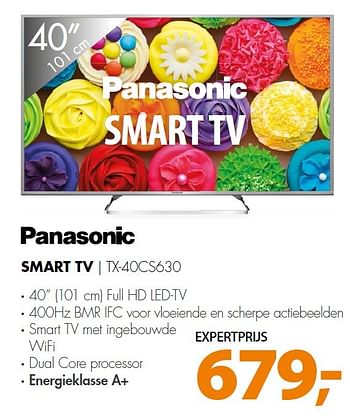 Aanbiedingen Panasonic smart tv tx-40cs630 - Panasonic - Geldig van 11/05/2015 tot 17/05/2015 bij Expert