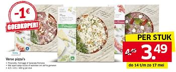 Aanbiedingen Verse pizza`s - Huismerk - Lidl - Geldig van 11/05/2015 tot 17/05/2015 bij Lidl