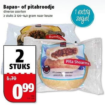 Aanbiedingen Bapao of pitabroodje - Huismerk Poiesz - Geldig van 11/05/2015 tot 17/05/2015 bij Poiesz