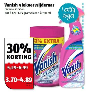 Aanbiedingen Vanish vlekverwijderaar - Vanish - Geldig van 11/05/2015 tot 17/05/2015 bij Poiesz