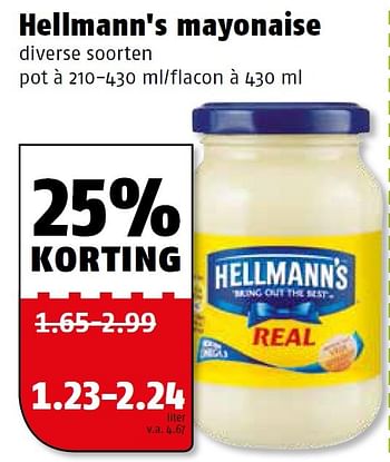 Aanbiedingen Hellmann`s mayonaise - Hellman's - Geldig van 11/05/2015 tot 17/05/2015 bij Poiesz