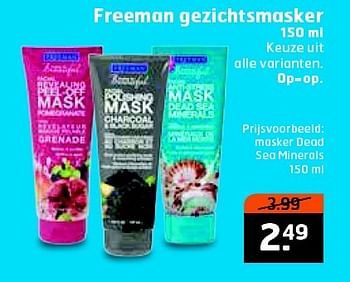 Aanbiedingen Masker dead sea minerals - Freeman - Geldig van 12/05/2015 tot 17/05/2015 bij Trekpleister