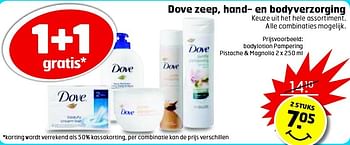 Aanbiedingen Bodylotion pampering pistache +magnolia - Dove - Geldig van 12/05/2015 tot 17/05/2015 bij Trekpleister