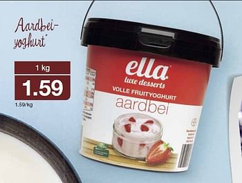 Aanbiedingen Aardbei yoghurt - Ella - Geldig van 13/05/2015 tot 19/05/2015 bij Aldi