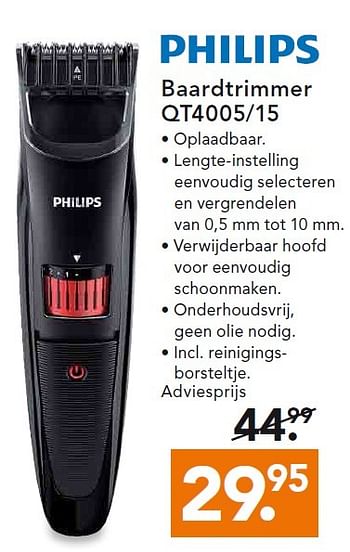 Aanbiedingen Philips baardtrimmer qt4005-15 - Philips - Geldig van 11/05/2015 tot 20/05/2015 bij Blokker