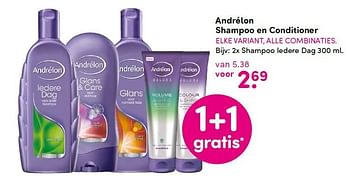 Aanbiedingen Andrélon shampoo en conditioner - Andrelon - Geldig van 11/05/2015 tot 19/05/2015 bij da
