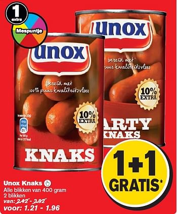 Aanbiedingen Unox knaks - Unox - Geldig van 13/05/2015 tot 19/05/2015 bij Hoogvliet