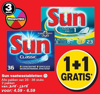 Aanbiedingen Sun vaatwastabletten - Sun - Geldig van 13/05/2015 tot 19/05/2015 bij Hoogvliet