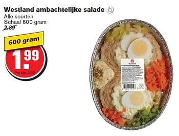 Aanbiedingen Westland ambachtelijke salade - westland - Geldig van 13/05/2015 tot 19/05/2015 bij Hoogvliet