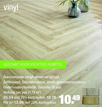 Aanbiedingen Decomode vinyl vloer original - DecoMode - Geldig van 11/05/2015 tot 20/05/2015 bij Praxis