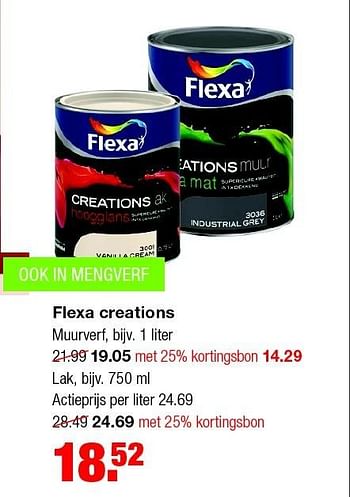 Aanbiedingen Flexa creations lak - Flexa - Geldig van 11/05/2015 tot 20/05/2015 bij Praxis