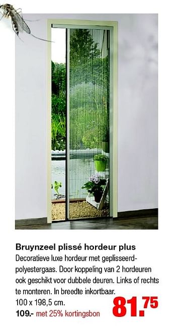 Aanbiedingen Bruynzeel plissé hordeur plus - Bruynzeel - Geldig van 11/05/2015 tot 20/05/2015 bij Praxis