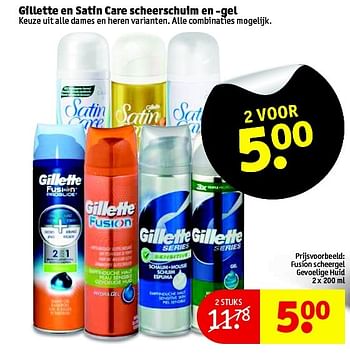 Aanbiedingen Gillette en satin care scheerschuim en -gel - Gillette - Geldig van 12/05/2015 tot 24/05/2015 bij Kruidvat