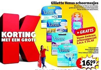 Aanbiedingen Gillette venus scheermesjes - Gillette - Geldig van 12/05/2015 tot 24/05/2015 bij Kruidvat