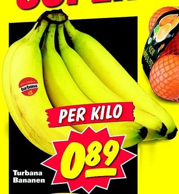 Aanbiedingen Turbana bananen - Turbana - Geldig van 11/05/2015 tot 17/05/2015 bij Nettorama