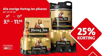 Aanbiedingen Alle overige hertog jan pilsener per set of vat - Hertog Jan - Geldig van 13/05/2015 tot 19/05/2015 bij C1000