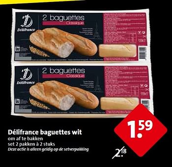 Aanbiedingen Délifrance baguettes wit - Delifrance - Geldig van 13/05/2015 tot 19/05/2015 bij C1000