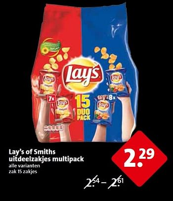 Aanbiedingen Lay`s of smiths uitdeelzakjes multipack - Lay's - Geldig van 13/05/2015 tot 19/05/2015 bij C1000