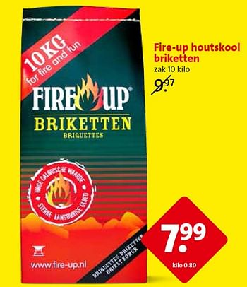 Aanbiedingen Fire-up houtskool briketten - Fire up - Geldig van 13/05/2015 tot 19/05/2015 bij C1000