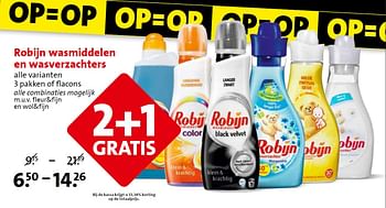 Aanbiedingen Robijn wasmiddelen en wasverzachters - Robijn - Geldig van 13/05/2015 tot 19/05/2015 bij C1000