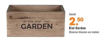 Aanbiedingen Kist garden - Huismerk - Kwantum - Geldig van 11/05/2015 tot 17/05/2015 bij Kwantum