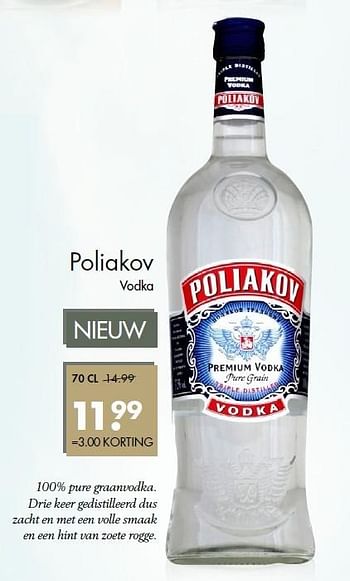 Aanbiedingen Poliakov vodka - poliakov - Geldig van 10/05/2015 tot 23/05/2015 bij Mitra