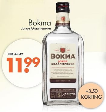 Aanbiedingen Bokma jonge graanjenever - BOKMA - Geldig van 10/05/2015 tot 23/05/2015 bij Mitra