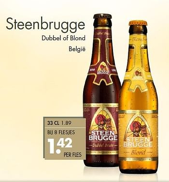 Aanbiedingen Steenbrugge dubbel of blond - Steenbrugge - Geldig van 10/05/2015 tot 23/05/2015 bij Mitra