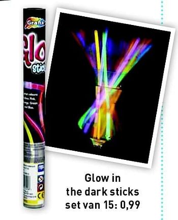 Aanbiedingen Glow in the dark sticks - Grafix - Geldig van 11/05/2015 tot 24/05/2015 bij Xenos