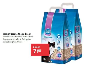 Aanbiedingen Happy home clean fresh - Happy Home - Geldig van 11/05/2015 tot 24/05/2015 bij Pets Place