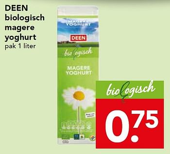 Aanbiedingen Deen biologisch magere yoghurt - Huismerk deen supermarkt - Geldig van 17/05/2015 tot 23/05/2015 bij Deen Supermarkten
