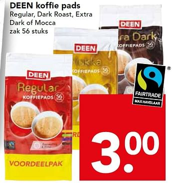 Aanbiedingen Deen koffie pads - Huismerk deen supermarkt - Geldig van 17/05/2015 tot 23/05/2015 bij Deen Supermarkten
