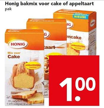 Aanbiedingen Honig bakmix voor cake of appeltaart - Honig - Geldig van 17/05/2015 tot 23/05/2015 bij Deen Supermarkten