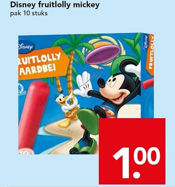 Aanbiedingen Disney fruitlolly mickey - Disney - Geldig van 17/05/2015 tot 23/05/2015 bij Deen Supermarkten