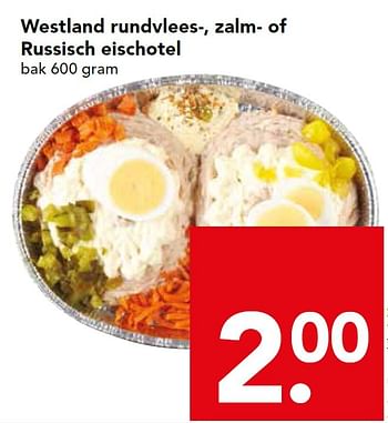 Aanbiedingen Westland rundvlees-, zalm- of russisch eischotel - westland - Geldig van 17/05/2015 tot 23/05/2015 bij Deen Supermarkten