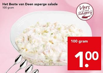 Aanbiedingen Het beste van deen asperge salade - Huismerk deen supermarkt - Geldig van 17/05/2015 tot 23/05/2015 bij Deen Supermarkten