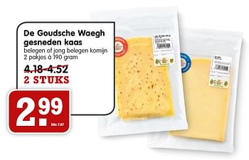 Aanbiedingen De goudsche waegh gesneden kaas - De Goudsche Waegh - Geldig van 17/05/2015 tot 23/05/2015 bij Em-té