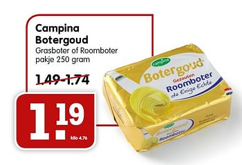 Aanbiedingen Campina botergoud - Botergoud - Geldig van 17/05/2015 tot 23/05/2015 bij Em-té