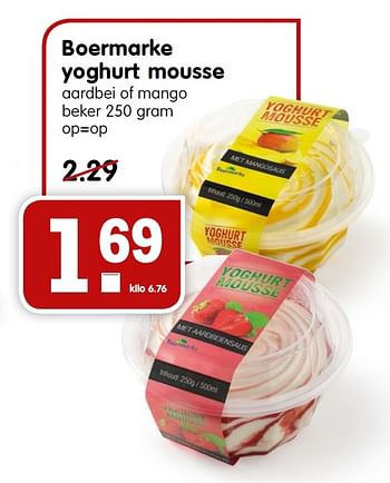 Aanbiedingen Boermarke yoghurt mousse - Boermarke - Geldig van 17/05/2015 tot 23/05/2015 bij Em-té