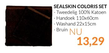 Aanbiedingen Sealskin coloris set - Sealskin - Geldig van 01/05/2015 tot 31/05/2015 bij Sanitairwinkel