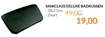 Aanbiedingen Saniclass deluxe badkussen - Saniclass - Geldig van 01/05/2015 tot 31/05/2015 bij Sanitairwinkel