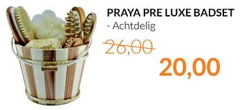 Aanbiedingen Praya pre luxe badset - Praya - Geldig van 01/05/2015 tot 31/05/2015 bij Sanitairwinkel