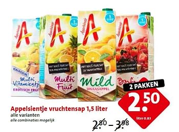 Aanbiedingen Appelsientje vruchtensap - Appelsientje - Geldig van 18/05/2015 tot 19/05/2015 bij C1000