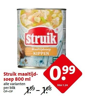 Aanbiedingen Struik maaltijdsoep - Struik - Geldig van 18/05/2015 tot 19/05/2015 bij C1000