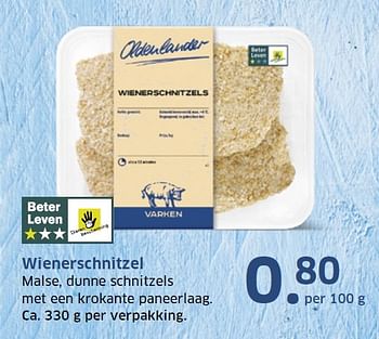 Aanbiedingen Wienerschnitzel - Oldenlander - Geldig van 08/05/2015 tot 31/08/2015 bij Lidl