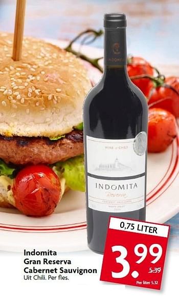 Aanbiedingen Indomita gran reserva cabernet sauvignon - Rode wijnen - Geldig van 17/05/2015 tot 23/05/2015 bij Deka Markt